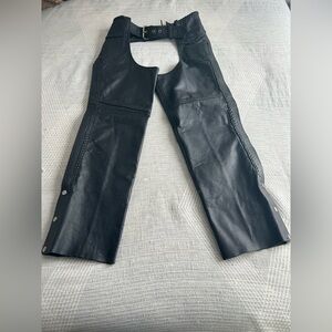 Black Leather Chaps